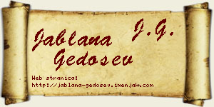 Jablana Gedošev vizit kartica